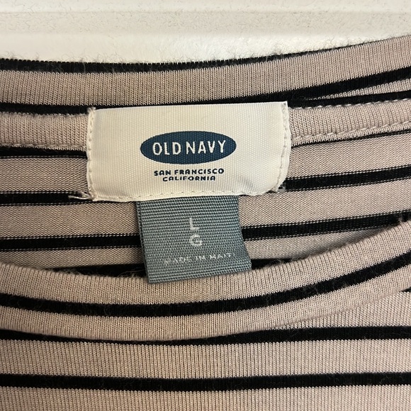 Old Navy Gray/Black Striped Long Sleeve Shirt - L - Picture 3 of 3